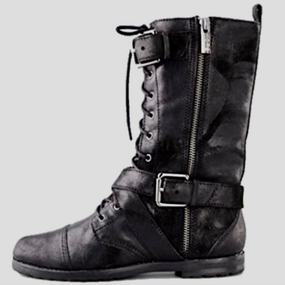 Michael Kors Leather Combat Boots 6.5 - Picture 1 of 7